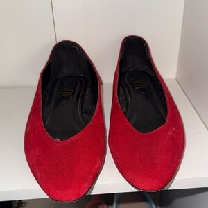 Zara Vibrant Red Women's Flats